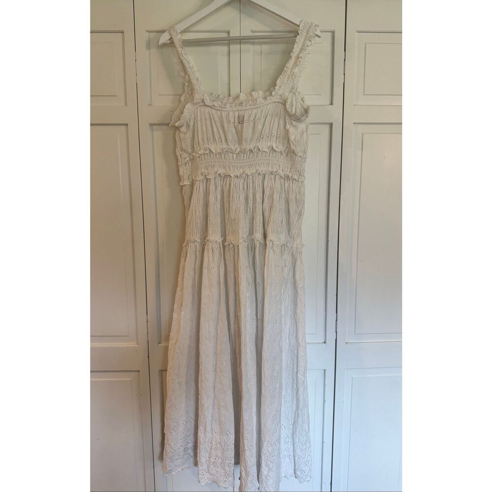 Gap x Doen white eyelet midi dress size large - Picture 4 of 9